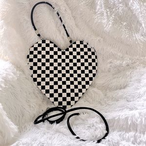 Black & White Checkered Handbag